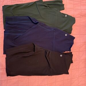 Lululemon SHR size 4 28” leggings, green navy and black bundle